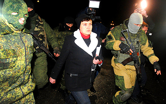 Внефракционный депутат Верховной рады Украины Надежда Савченко в ДНР