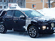 Прототип обновленного Hyundai Tucson запечатлели во время тест-драйва
