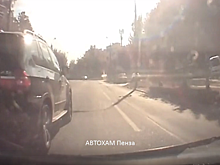 Через двойную сплошную: в Пензе обгоняющий по «встречке» водитель BMW попал на видео