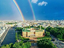 Фоторепортаж: в небе над Петербургом появилась двойная радуга