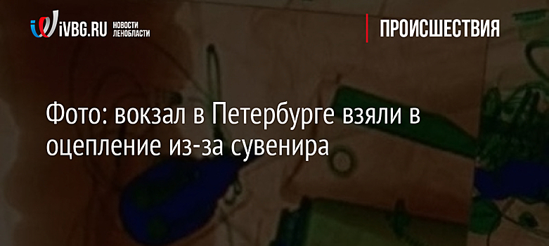 Фото: вокзал в Петербурге взяли в оцепление из-за сувенира