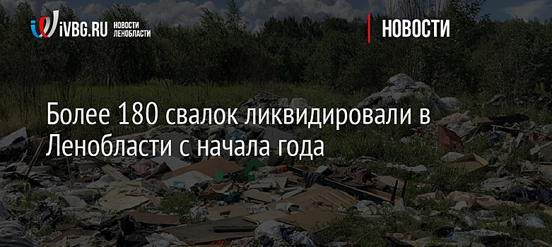 Более 180 свалок ликвидировали в Ленобласти с начала года