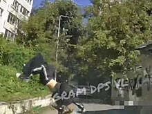 В Приморье на видео попало, как ребенок перевернулся в момент ДТП