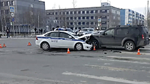 Три человека пострадали в аварии с патрульным автомобилем ДПС в Муравленко. ВИДЕО