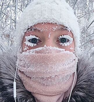 «Это что, по‐настоящему?» Девушка из Якутска показала, как выглядят ресницы при -50