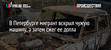 В Петербурге мигрант вскрыл чужую машину, а затем сжег ее дотла