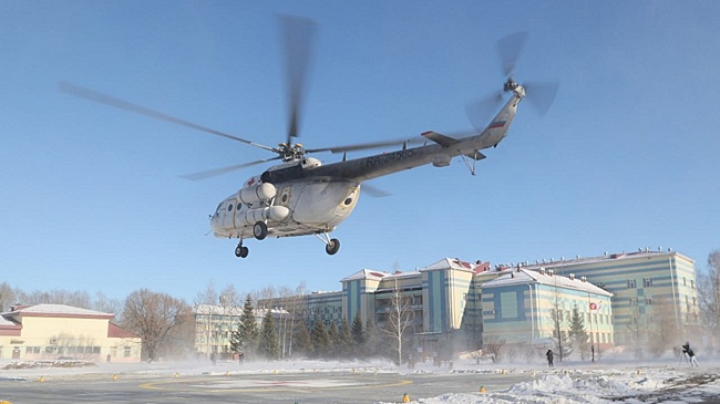 В Биробиджане открыли первую в ЕАО вертолетную площадку для санитарной авиации