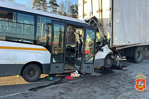 В ДТП с грузовиком в Щелкове пострадали 15 человек, ехавших в автобусе