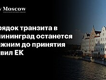 Порядок транзита в Калининград останется прежним до принятия правил ЕК