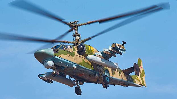 Вертолет Ка-52 в зоне спецоперации отразил 18 зенитных ракет за вылет
