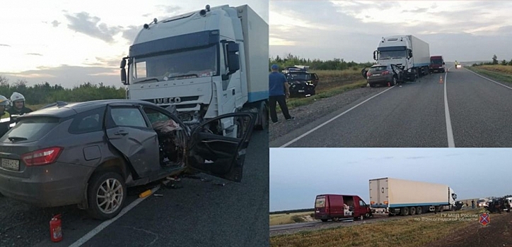 В Камышинском районе в ДТП с грузовиком погибли два человека