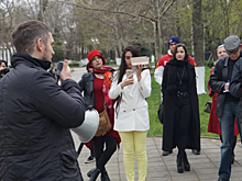 В Махачкале активисты протестуют против вырубки деревьев и установки колеса обозрения