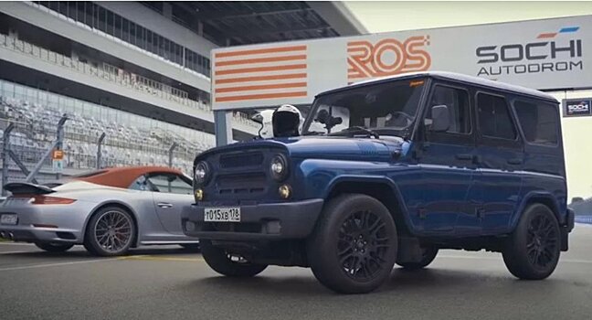 УАЗ с 400-сильным V8 оказался быстрее чем Porsche 911 4S
