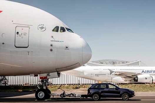 Эксперимент с Airbus A380 и Porsche Cayenne вошел в Книгу рекордов Гиннесса