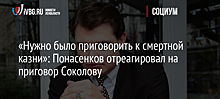 «Нужно было приговорить к смертной казни»: Понасенков отреагировал на приговор Соколову